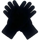 HRTHRT Unisex Cold Weather Gloves - Soft Knit Plush Warm Gloves,Winter Warm Gloves