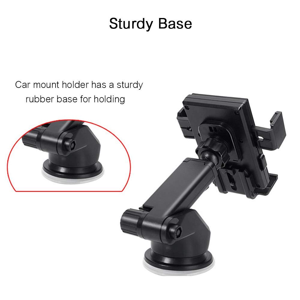 Wireless Car Chargers, 360 Degree Car Mount Charger Holder Windshield for iPhone X iPhone 7/8 iPhone 6plus,6s Plus,Samsung Galaxy S8/S7 Edge,Nexus Moto, LG, HTC ect Car Mount Fast Wireless Charger