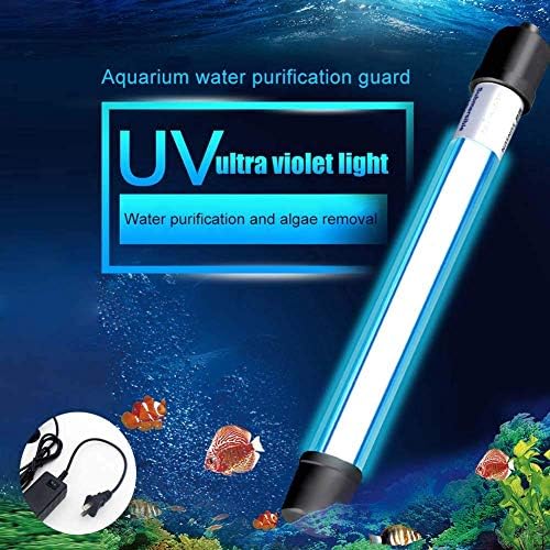 DDbrand 5/7/9/11/23W UV Disinfection Lamp Water Sterilization Light for Aquarium Fish Tank