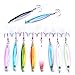 Aorace 10pcs 7cm/21g Fishing Spoon with Treble Hook Bait Lures Fish Jig with Feather