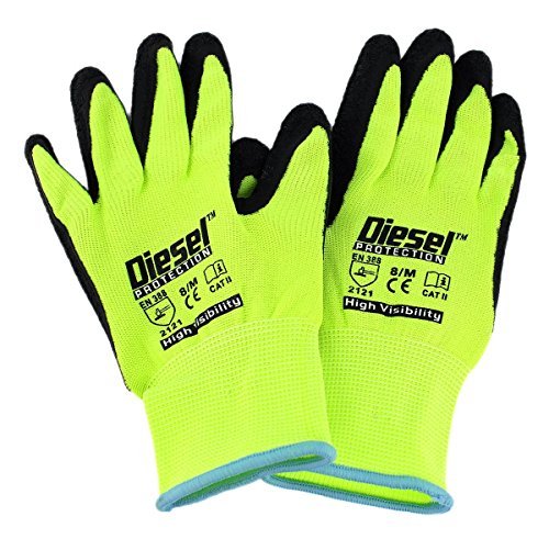 Large/ 6 Pair, Garden Gloves Latex Coated Work Gloves