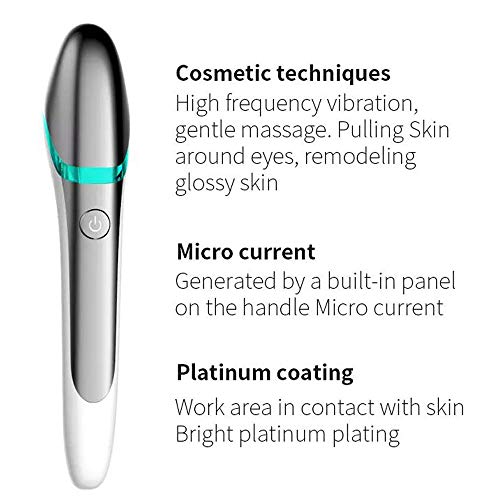 40℃ EMS Heated Eye Massager, Anti-Aging Galvanic Facial Massager Bar, Rechargeable Eliminate Wrinkles,High-Frequency Vibration - Relieve Your Dark Circles, Blackheads and Puffiness Perfectly