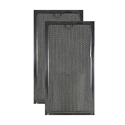2 PACK Air Filter Factory 6-1/2 X 12-1/4 X 3/32 Range Hood Aluminum Grease Filters AFF142-M