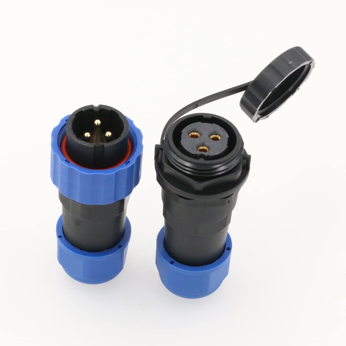 DRR SD20 Waterproof Aviation Connector Pair In-line Plug with Socket 3Pin IP68 for Solar Energy System — image 1