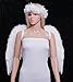 FashionWings (TM Teens Adults Classic White Costume Feather Angel Wings & Halo