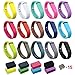 i-smile Replacement Bands with Metal Clasps for Fitbit Flex / Wireless Activity Bracelet Sport Wristband (No tracker, Replacement Bands Only) - 2PCS Silicon Fastener Ring For Free (Set of 15, Small)