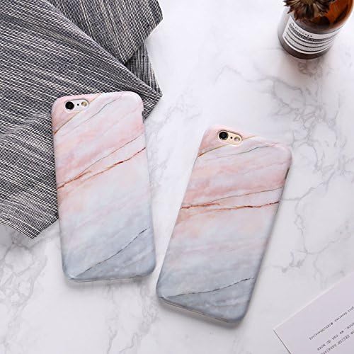 MarbleObject iPhone 6/6S Case Slim-Fit Ultra-Thin Anti-Scratch Shock Proof Dust Proof Anti-Finger Print TPU Case for iPhone 6/iPhone 6S (4.7 inch) - White Marble with Multi Color Vein