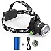 Headlamp, Sungluber 3 Modes Super Bright LED Headlight, Waterproof Flashlight with 90º Moving Zoomable 2Pack Rechargeable 18650 Battery Adjustable Headband for Camping Running Hiking and more