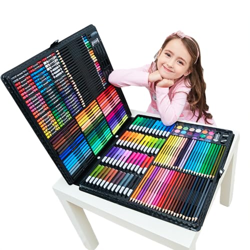 Set de Arte Profesional 288 Piezas, Kit de Dibujo Colores Profesionales, Colores de Dibujo de Boceto y Dibujo de Arte kit, Colorear, Ideal Regalo para Niños y Niñas, Adultos, Principiantes y Artistas