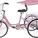 VANELL Adult Tricycle 20 inch 7 Speed Trike Cruise Bike 3 Wheeled Bicycle W/Large Size Basket for Adult Teenager Shopping Exercise Recreation (Pink, 20″-7speed)thumb 1