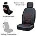 Big Hippo Car Seat Covers,Airbag Compatible Leather Seat Covers Full Set with 5 Detachable Headrests for Car, Truck, SUV, or Van - Universal Fit 50/50 60/40 Split Bench(Black & Red)