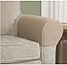 Pixel Stretch Fabric Furniture Armrest Cover, Set of 2, Tan