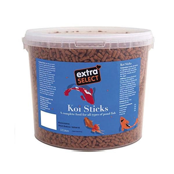 Extra-Select-Complete-Koi-Sticks-Fish-Food-Tub-5-Litre Extra Select Complete Koi Sticks Fish Food Tub, 5 Litre