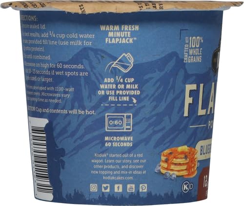 KODIAK CAKES UNLEASHED FLAPJACK ON THE GO BAKING MIX, BLUEBERRY AND MAPLE, 2.18 OUNCE