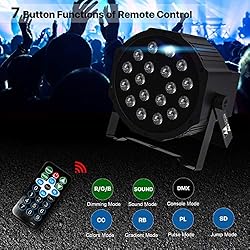 Missyee 18 RGB LED DJ Stage Uplight -DMX Control