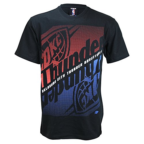 NBA Team Stippling Short Sleeve T-Shirt (Oklahoma City Thunder, XL)