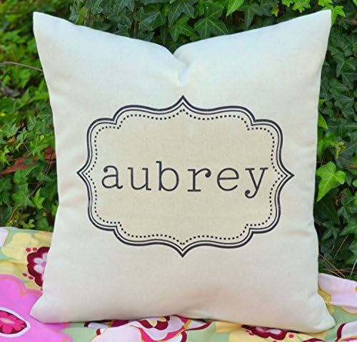 Children's casual name pillow with dots and Mandela design