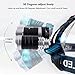 Wsky 6000 LM LED Headlamp Flashlight - Super Bright Headlamp - 3 Light 4 Modes, CREE XM, L 3T6 Lampwick, Best for Camping Biking Hunting Fishing Outdoor