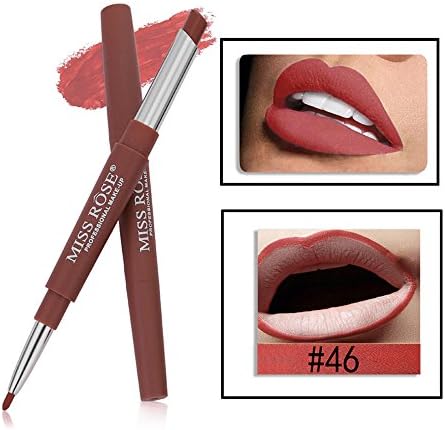 Honhui Miss Rose Womens Double-end Lasting Waterproof Lip Liner Lipstick Pencil 8 Color