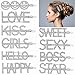 SWCCT 10PCS Sparkly Letter Hair Clip Word Barrettes Pins Crystal Bobby Pins Bling Handmade Luxury Rhinestones Hair Jewellery Headwear Accessories Jewelry for Women Girls
