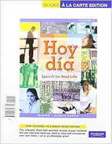 Amazon Com Hoy D 237 A Spanish For Real Life Volume 1 Books A La Carte Edition 9780205818730