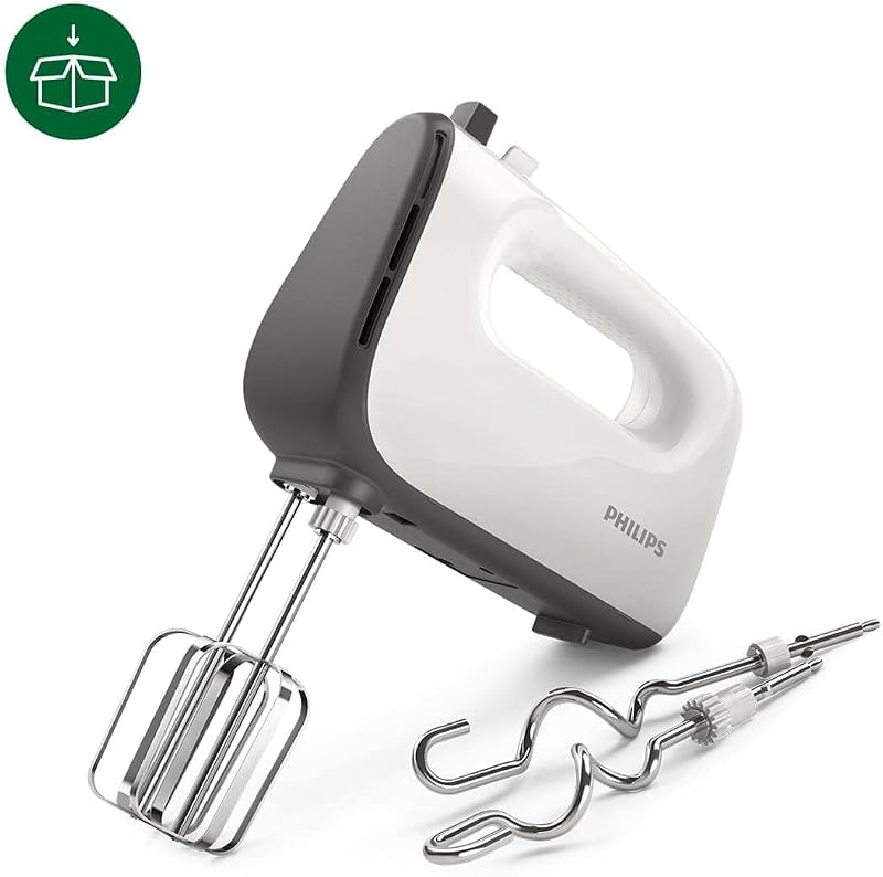 Serie 5000 Batidora - Motor de 450 W, 5 Velocidades y Turbo, Mezcla Fuerte y Eficaz, Vaso de Forma Cónica, Fácil Expulsión, Gris Cachemira (HR3741/00) — foto 2 de 6
