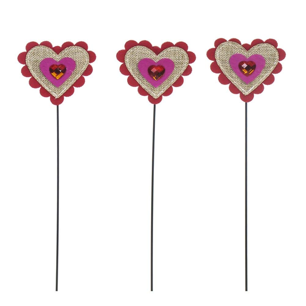 Evergreen - Varillas de Tela para Plantas, diseño de corazón de ...