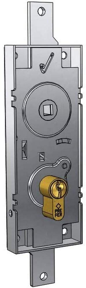 lock for tilting/garage cylinder European profile wheelbase 70 mm, handle in idle
