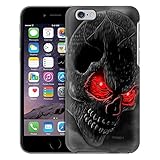 Apple iPhone 6 Plus Case, Snap On Cover by Trek Red Eye Skull Phone Firm Case