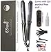Professional Steam Hair Straightener for steam & infusion treatment Salon quality 2in1 Ceramic Tourmaline flat iron styler Straighteners 4 Dry & Wet hair 360° Swivel Cord 450ºF