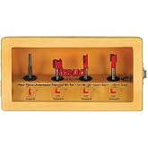 Freud 4 Piece Undersized Plywood Bit Set - Ideal for Routing Accurate Grooves in Undersized Panels - 1/4" Shank, Fits 1/4"-3/4" Thickness - 90-106