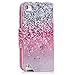 MOLLYCOOCLE iPod Touch 6 Wallet Case, PU Leather Flip Folio Wallet Case for iPod Touch 5 with Slim Lightweight Shockproof TPU Bumper Cover - Colorful Space Pink