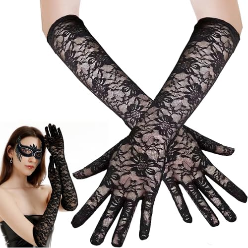 Amazon.com: Dark Angel Gloves (One Pair) - Premium Black Costume
