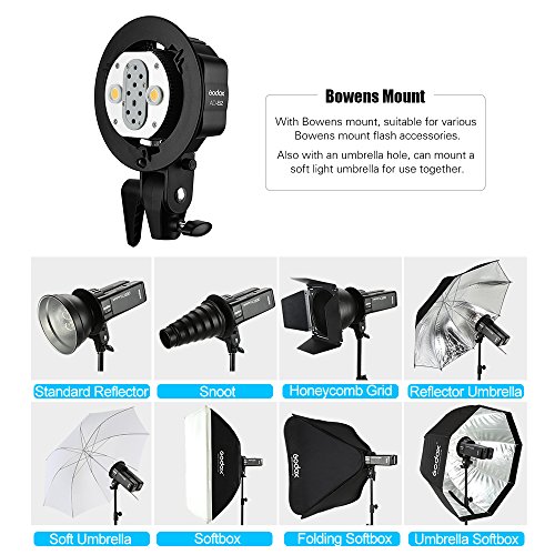 Godox WITSTRO AD-B2 AD200 Dual Power BlitzKopf Bowens Mount Double Tube Flash Head Halterung für AD200 Portable Flash Speedlite – Bild 7