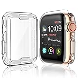 [2-Pack] Julk Case for Apple Watch Series 5 / Series 4 Screen Protector 44mm, 2019 New iWatch Overall Protective Case TPU HD Clear Ultra-Thin Cover for Series 5/4 (44mm)