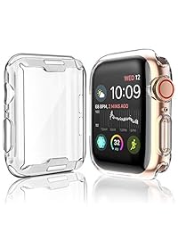 Julk - Juego de 2 carcasas protectoras para Apple Watch Serie 4 (1.732 in, carcasa de poliuretano termoplástico de alta definición)