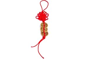FENGSHUISALE Fengshui Three Coins with Chinese Knot for Wealth Enhance+ One Free Red String Bracelet SKU-Y1315