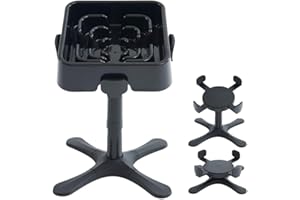 TOLOPU Elevated Slow Feeder Dog Bowl, 3 Adjustable Stand Heights and Width, Non-Slip Foot Mats, Tilting Raised Dog Bowls for Small, Medium and Large Dogs Breed (Square Bowl Set), Black