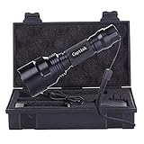 Captink Q5 Outdoor Waterproof Tactical LED Flashlight with 5 Modes and one 18650 Rechargeable Battery, Black by Captink