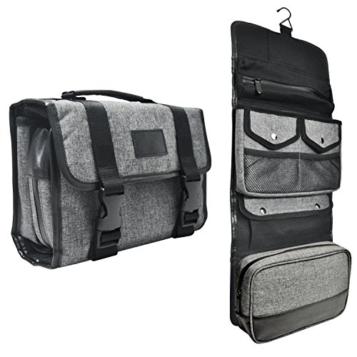 Tailored hanging toiletry bag (gray)