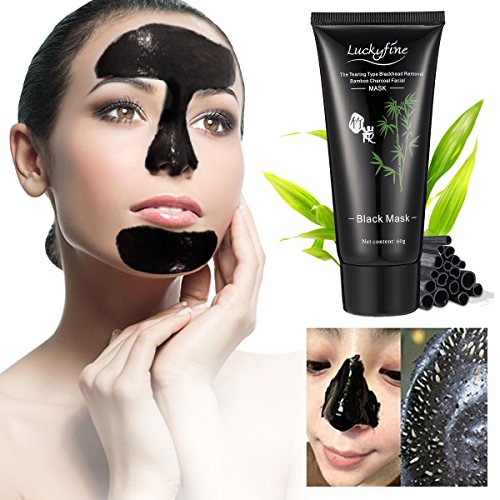 Blackhead Mask, LuckyFine - Blackhead Removal Facial Mask, Deep Cleansing Purifying Whitening Mud Mask, Black Peel-off Mask - Thumbnail 6