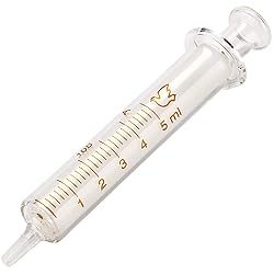 Gufastoe 5ml Glass Syringes with Caps for
