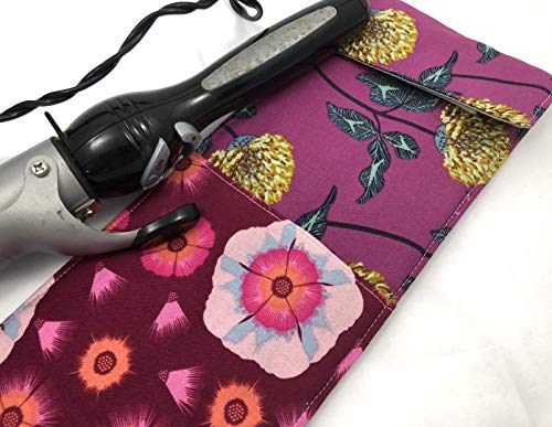 Curling Iron Holder Cover or Flat Iron Case - English Summer Violet - Thumbnail 5