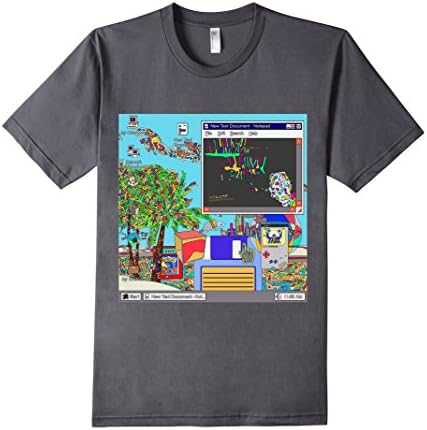 Men's Odd Scenes: Vaporwave 2XL Asphalt