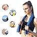 Your Choice Cooling Towels for Neck and Face (12''x40'') - Workout, Gym, Fitness, Golf, Yoga, Camping, Sports Towel for Sweat Instant Cooling Towels for Neck 2 Pack - Blue/Gray