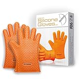 BBQ Grill Gloves by ArrowUp. Silicone Oven Mitts Heat Resistant. Accessories for grilling, barbecue, kitchen and cooking.