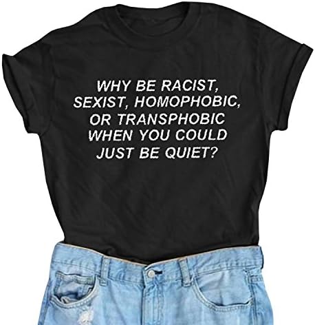 JOYCHEER Womens Graphic Tees T-Shirts Summer Short Sleeve Casual Tee Tops Loose T Shirt