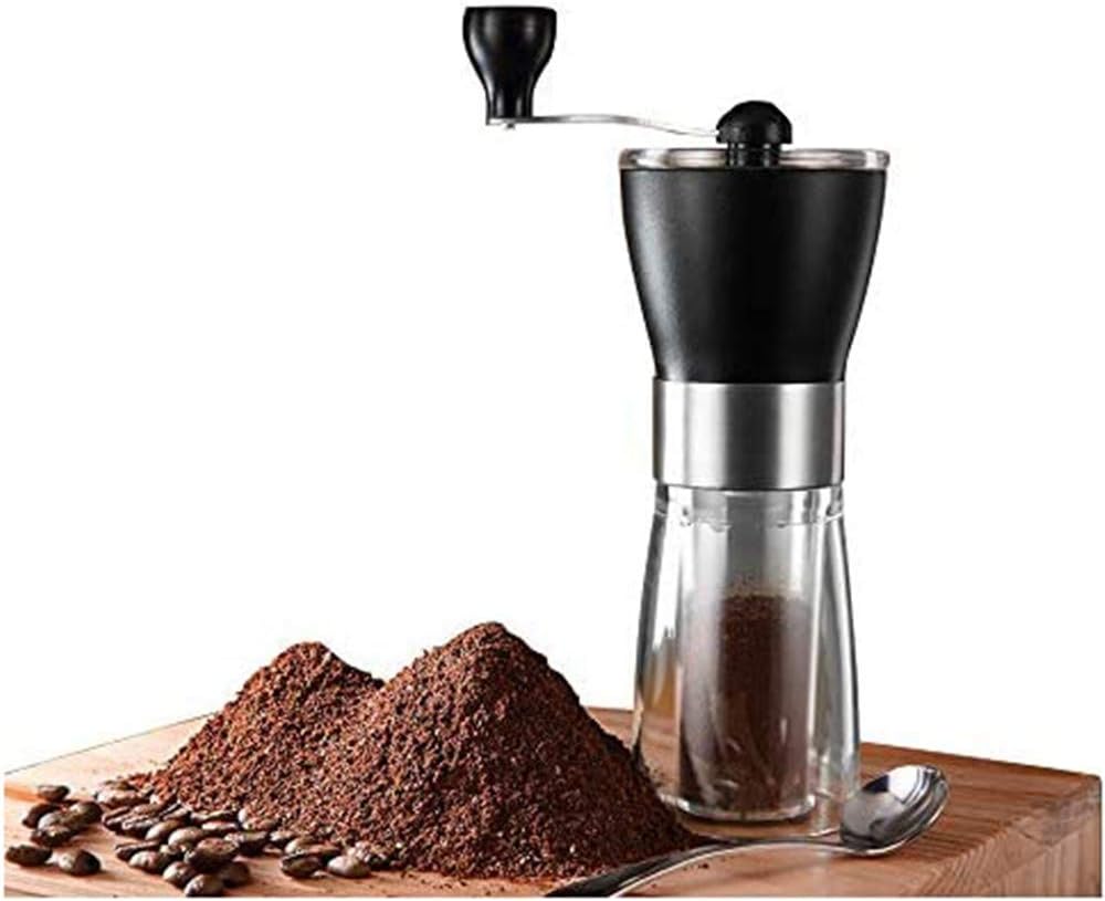 ZSH Manual Coffee Grinder, Portable Hand Crank Coffee Bean Grinder Mill Stainless Steel Kitchen Tool for Home Office Travel