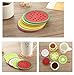 Premium Quality Set of 7 Fruit Silicone Coasters, Non-Slip Drink Coasters, for Bar, Car, Kitchen & Office