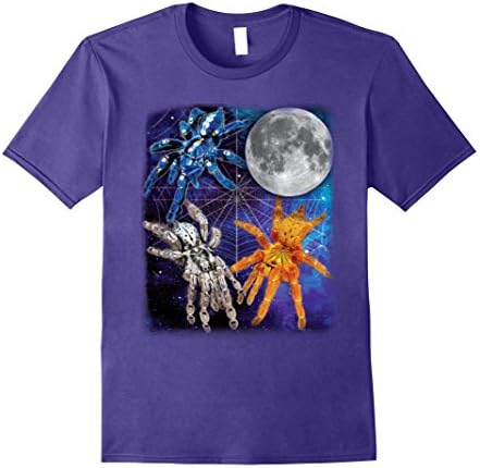 Mens Tarantula Shirt ~ Three Wolves Sloth Moon Parody Meme Large Purple